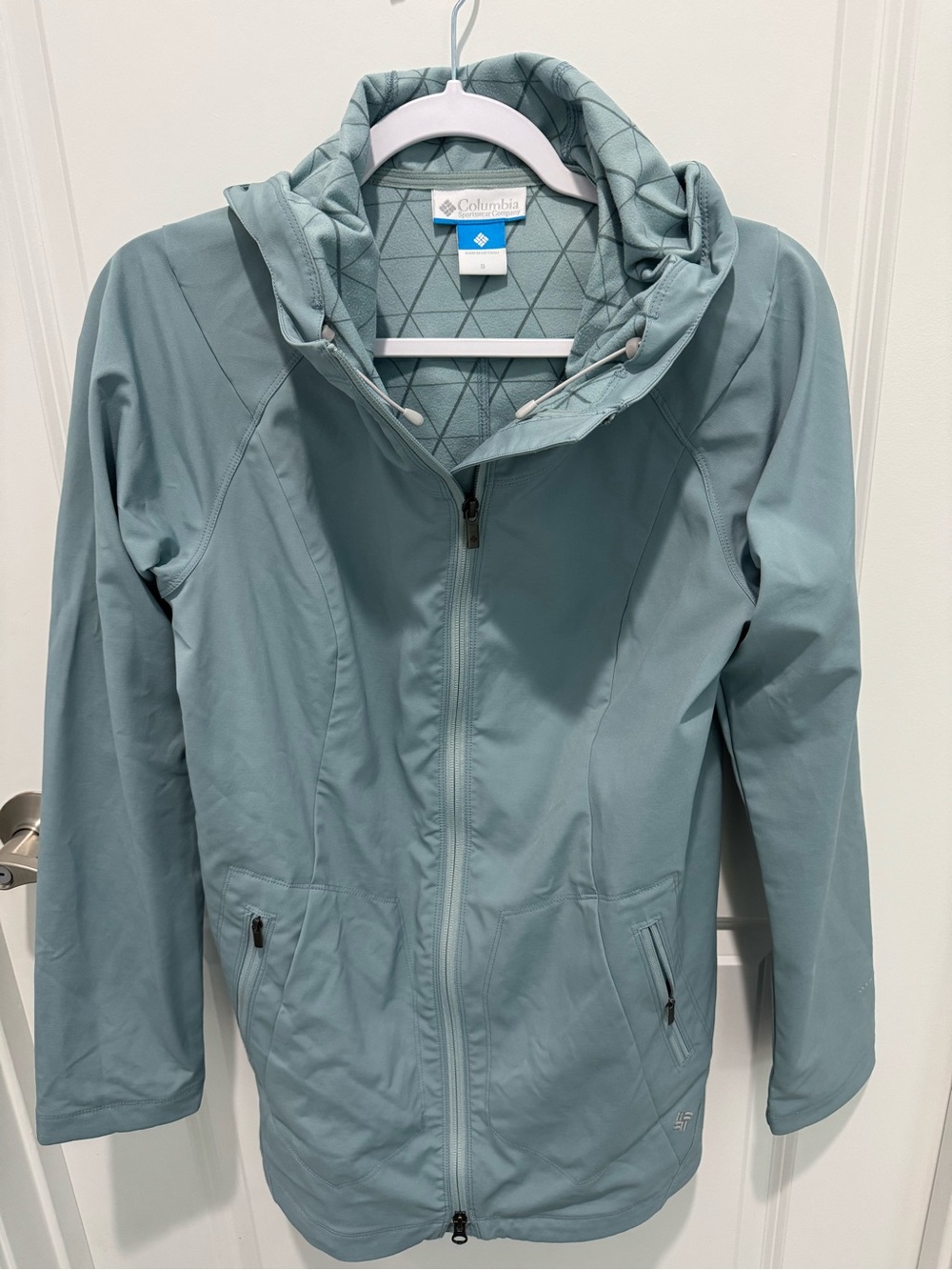 Columbia Women's mint blue Switchback lined long jacket with omnishield NWOT